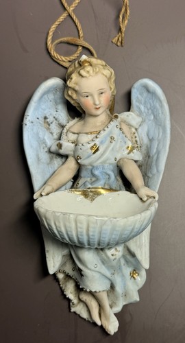 Ancien vieux bénitier ange - vieux,