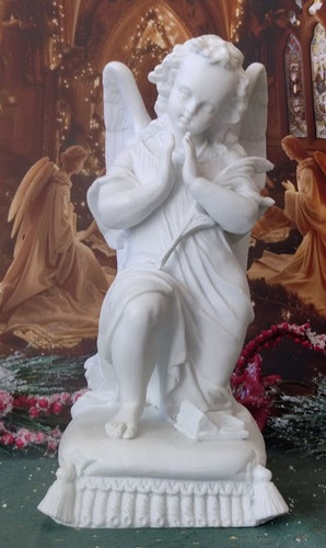 Antique statue ange priere - statue,